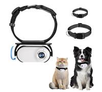 Topiky CALLARE PET COLLAR, COLLAR CATTO HD 1080P CON VIDE REGISTRA, AZIONE MAGNETICA REGOLABILE PER CAMERA DEL BODY OUTDOOR PER le Forniture PER Animali Domestici (WHITE)
