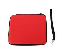 Topiky Case di Trasporto Protettivo EVA Hard EVA per 2DS, con 8 Titolari di Carte da Gioco e Tasca a Rete Interna, Cinghia Elastica e Cinghia Portatile, per gli Accessori per Console (rosso)