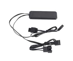 Topiky Cavo di Prolunga Splitter RGB Cavo di Prolunga ARGB Indirizzabile da 5 V per Ottimizzazione della Luce LED della Ventola del PC per Console di Gioco (BLACK)