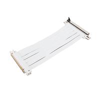 Topiky Cavo Riser PCI E 3.0 X16, Cavo Riser PCIE a 180 Gradi Cavo di Prolunga Cavo Flessibile proprietà Schermatura Elevata Cavo Riser Extender Scheda Grafica Compatibile con PCIE 2.0 (Bianco)