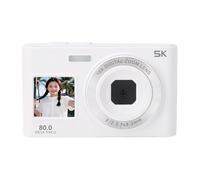 Topiky Fotocamera Digitale 5K, Fotocamera per Vlogging con Messa a Fuoco Automatica a Doppio Schermo da 80MP, Selfie Cam con Zoom 18X con Filtri Creativi e Bellezza, per Adolescenti