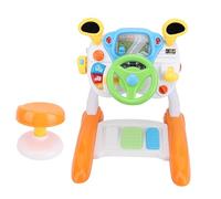 Topiky Giocattolo Interattivo per Volante per Bambini con Controller di Guida Simulato con Musica Realistica, Scrivania per l'apprendimento delle attività con Specchietti Retrovisori, Volante