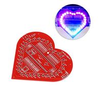 Topiky Kit luce a forma di cuore a LED fai-da-te, modulo MCU colorato Kit lampada a forma di cuore lampada a circuito elettronico per decorazione casa