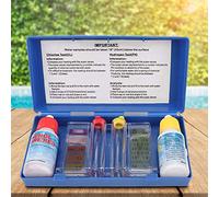 Topiky Kit per Test dell'Acqua della Piscina, Kit per Test del Cloro PH per Piscina, Scatola per della qualità dell'Acqua con Custodia, Strisce Reattive per Accessori per la Manutenzione della