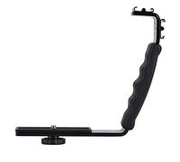 Topiky L Flash Staffa, Camera Flash L-Staffa Dual Hot Shoes Holder Mount 1/4 "Filo per Flash Light Camera Mini DV Camcorder