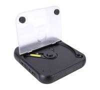 Topiky Lettore CD Portatile con Doppi Altoparlanti Stereo, Lettore CD Portatile Ricaricabile con Bluetooth, Desktop per Auto Domestica, Supporto Riproduzione Loop Ingresso (BLACK)