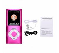Topiky Lettore MP3 con Bluetooth, Lettore Musicale con Audio HiFi, Mini Musicale, Audio HiFi con Altoparlante, Registratore Vocale, Radio FM, E Book, Auricolare Incluso (PINK)