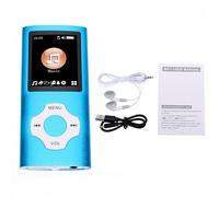Topiky Lettore MP3 con Bluetooth, Lettore Musicale con Audio HiFi, Mini Musicale, Audio HiFi con Altoparlante, Registratore Vocale, Radio FM, E Book, Auricolare Incluso (BLUE)