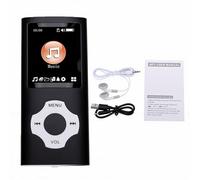Topiky Lettore MP3 con Bluetooth, Lettore Musicale con Audio HiFi, Mini Musicale, Audio HiFi con Altoparlante, Registratore Vocale, Radio FM, E Book, Auricolare Incluso (BLACK)