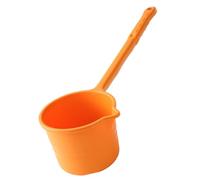 Topiky Mestolo per l'acqua con Manico Lungo, Tazza da Bagno in Plastica, Mestolo per l'acqua da Ispessito con Impugnatura Comoda per il Lavaggio dei Capelli nel Bagno (ORANGE)