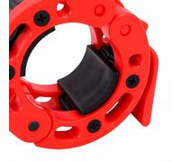 Topiky Morsetto per Collare con Bilanciere, Clip per Barra Pesi da 50 Mm per Sollevamento Pesi, Collare con Bilanciere con Chiusura a Molla per Powerlifting, Squat, Stacchi, Panca (Rosso)