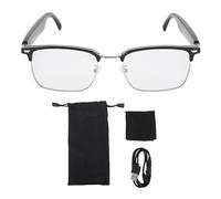 Topiky Occhiali Bluetooth per Donne Uomini, Occhiali da Sole Audio Intelligenti con Controllo Vocale MICR e Altoparlanti, Occhiali da Sole Bluetooth Polarizzati con Altoparlante (argento verniciato