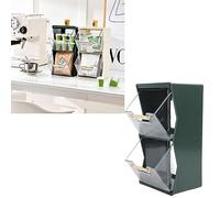 Topiky Organizzatore per Bustine di tè, Porta Capsule di caffè con Cassetto Scorrevole, Porta Bustine di tè a 2 Livelli, Porta Capsule di caffè, Espositore per Condimenti per caffè,