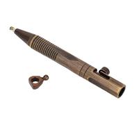 Topiky Ottone Mini Portachiavi Sblocco Rapido Penna a Sfera (#2) | Penna compatta in ottone, meccanismo di sgancio rapido, attacco portachiavi, strumento di scrittura portatile, flusso di