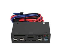 Topiky Pannello Frontale del Cruscotto Multimediale da 5,25 Pollici, Hub del Pannello Anteriore USB 3.0, unità Ottica del Computer Pannello Anteriore da 5,25 Pollici, 8 Porte 5 Gbps