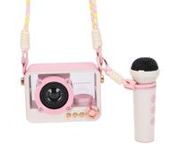 Topiky Piccolo Apparecchio per Karaoke per Bambini, Set di Altoparlanti e Microfono Bluetooth, Altoparlante per Karaoke Bluetooth con Microfoni Wireless, Regalo per Feste di Compleanno (PINK)