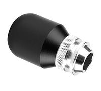 Topiky Pomello del in Metallo Rotondo per Auto con Manuale (BLACK) | Testa del rotonda, trasmissione manuale universale, 3 manicotti adattatori, aggiornamento diretto, nessuna perforazione