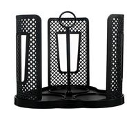 Topiky Portabicchieri Girevole a 360°, Dispenser a 3 Scomparti, Organizer per Coperchi per Tazze da Caffè in Plastica con Buona Ventilazione, Scaffale Salvaspazio per la Stazione del Caffè in (BLACK)