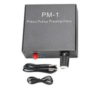 Topiky Preamplificatore Pickup Piezo, Amplificatore Ad Alta Impedenza con Batteria Ricaricabile Incorporata per Violino a Violoncello di Chitarra Ukulele Mandolina, Custodia in Lega