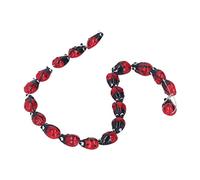 Topiky Rosse Perline, 20pcs Perline Distanziali in Vetro per Gioielli | Perline di murano coccinella, resistenti alla corrosione, finitura lucida, per artigianato fai-da-te, collane, creazione di