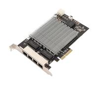 Topiky Scheda di Rete Poe a 4 Porte, Scheda Gigabit Ethernet con Slot PCIe, Scheda Gigabit Ethernet a 4 Porte RJ45 per L'industria Informatica con Larghezza di Banda 2,5 G e 30 W