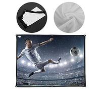 Topiky Schermo per Proiettore Portatile Ispessito 4: 3, Tenda per Proiettore Morbida Bianca Pieghevole, Materiale di Alta qualità, Riaggancia e Installa Facilmente, Spara Indietro (84 Pollici)