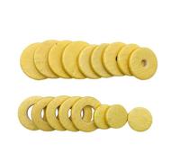 Topiky Set da 17 Pezzi di Cuscinetti per Flauto per Flauti Traversi in do | Kit di riparazione per strumenti in feltro, guarnizioni per fori con base in lana, confezione di 4 varietà di dimensioni,