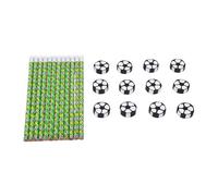 Topiky Set di 12 Matite e Gomme da Calcio per Bambini Divertenti Matite in Legno per Bambini Studenti Materiale Scolastico Regalo a Tema Sportivo