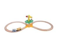 Topiky Set Ferroviario in Legno Dal Design Raffinato con Binari Curvi e Dritti, Blocchi da Costruzione, Migliora il Pensiero Logico, Kit Giocattolo Ideale per Bambini, Legno di Faggio + ABS