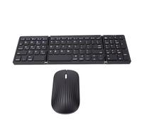 Topiky Set Tastiera e Mouse Pieghevoli, Tastiera Bluetooth Wireless Pieghevole con Tastierino Numerico, da Viaggio Portatile di Dimensioni Standard Ricaricabile per Tablet