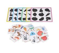 Topiky Shadow Matching Cards Blocchi di Legno Gioco di Abbinamento per | Giocattolo con scheda di memoria a forma di frutta animale, gioco educativo di abbinamento di ombre, giocattolo cognitivo