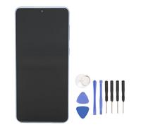 Topiky Sostituzione Schermo per Galaxy A33 5G con Cornice, Display LCD da 6,4 Pollici Touch Screen Digitizer Sostitutivo con Sensore di Impronte Digitali, Strumenti di Riparazione (Blue)