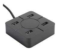Topiky Splitter USB, Hub Splitter USB 3.0 4-in-1 Docking Station Accessorio per Laptop Multiuso a 4 Porte per Espansione, velocità di Trasmissione 300 MB/s, Leggi Facilmente Disco Rigido 10T (Nero)