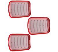 Topiky Stampo per Salsicce in Silicone da 3 Pezzi, Vassoio per Hot Dog a 6 cavità per Picnic a Casa, Alimenti per Bambini, Preparazione dei Pasti, Stampo da Forno Antiaderente (#3)