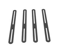 Topiky Supporto Piatto con Fessure, Set da 4 Pezzi (BLACK) | Materiale antiruggine, elegante, facile installazione, design