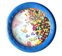 Topiky Tamburo Oceanico con Perline Ondulate, Percussioni in Plastica con Suono Marino Delicato, Strumento Educativo per Bambini e Adulti, Regalo Leggero e Compatto (Modello di cavallo di pesce blu