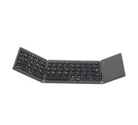 Topiky Tastiera Pieghevole con Touchpad, Tastiera Portatile Wireless Bluetooth, Tastiere Pieghevoli Tascabili Ultrasottili Ricaricabili, Wireless con Trackpad di Dimensioni (GRAY)
