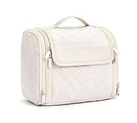 Topiky Travel Toiletry Bag con Grande capacità e Gancio (Beige) | Tessuto in poliestere resistente, perfetto per l\'organizzazione, adatto al bagaglio a mano