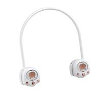Topiky Ventilatore da Collo, Simpatico Ventilatore Indossabile con Artigli di Gatto, Portatile Pieghevole Senza Lama, Regolabile a 3 velocità, da Collo Sospeso per Viaggi da Donna (WHITE)