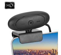 Topiky Web webcam USB, HD 1080P 2MP/30FPS CMOS PC Computer Desktop/Clip-on Rotazione videocamera a 360 °, Microfono incorporato/Unità libera/Messa a fuoco automatica (Nero)