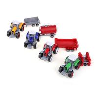 TOPINCN 1:64 Skala Mini Kids Auto Model Set Modello, Auto Giocattolo in Lega Resistente, Ottimo per Piccoli, 4 Pezzi per gli Amanti della Fattoria