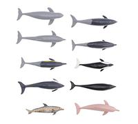 TOPINCN 10 Pezzi Realistici Figurine di Delfini Giocattolo per Bambini Piccoli, Modello di Delfino Giocattolo Giocattoli da Bagno per Animali Oceanici per Giochi per Bambini, Figure di