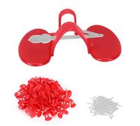 TOPINCN 100 Peperte da 100 Peper -Peser -Pesa in Bicchieri di Pollo con Embolia per Gli Occhi, Non Inserti per Prevenire Le Piume, Adatti a Materiali Plastici di Piccole e Medie Dimensioni (Doppio