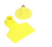 TOPINCN 100 Set Etichette per Orecchie per Bestiame, Etichette in Plastica Gialla per Identificazione degli Animali con Chiodi per la Gestione Dell'Azienda Agricola Mucca, Pecora, Capra