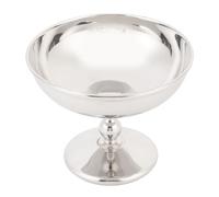 TOPINCN 304 Tazza di Gelato in Acciaio Inossidabile, Ciotola da Porzione da Dessert, Piatto di Yogurt, Porta Caramelle per Spunti con un Piedista