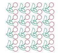 TOPINCN 40PCS Graffette Segnalibri Clip per Agenda, Graffette a Forma di Ciliegia, Placcatura in Filo di Ferro per la Classificazione dei File