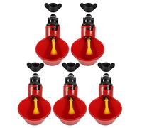 TOPINCN 5PCS Bevitori Automatici, Abbeveratoi Automatici per Uccelli di Pollo Capezzolo Facile da Usare Bicchieri per Bere Acqua Ciotole per Piccoli Animali da Fattoria(03)