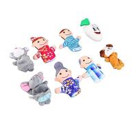 TOPINCN 8ps Cartoon Animal Doll Finger Doll Peppetry Pedagogical Inspiring Cooperative Learning for Plush Material