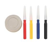 TOPINCN Accessorio per la Riparazione Dell'orologio Penna a Spillo per Olio da 4 Pezzi di Alta qualità Set di Strumenti per Piatto Oliatore da 1 Pezzo per Orologiai e Lavoratori (set di piatti per