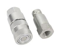 TOPINCN Accoppiamento Veloce Idraulico Accoppiamento a Lungo Tempo Piatto per gli Scavatori con Coperture - per Ad Alta Pressione ISO16028 Zinc Rivestito